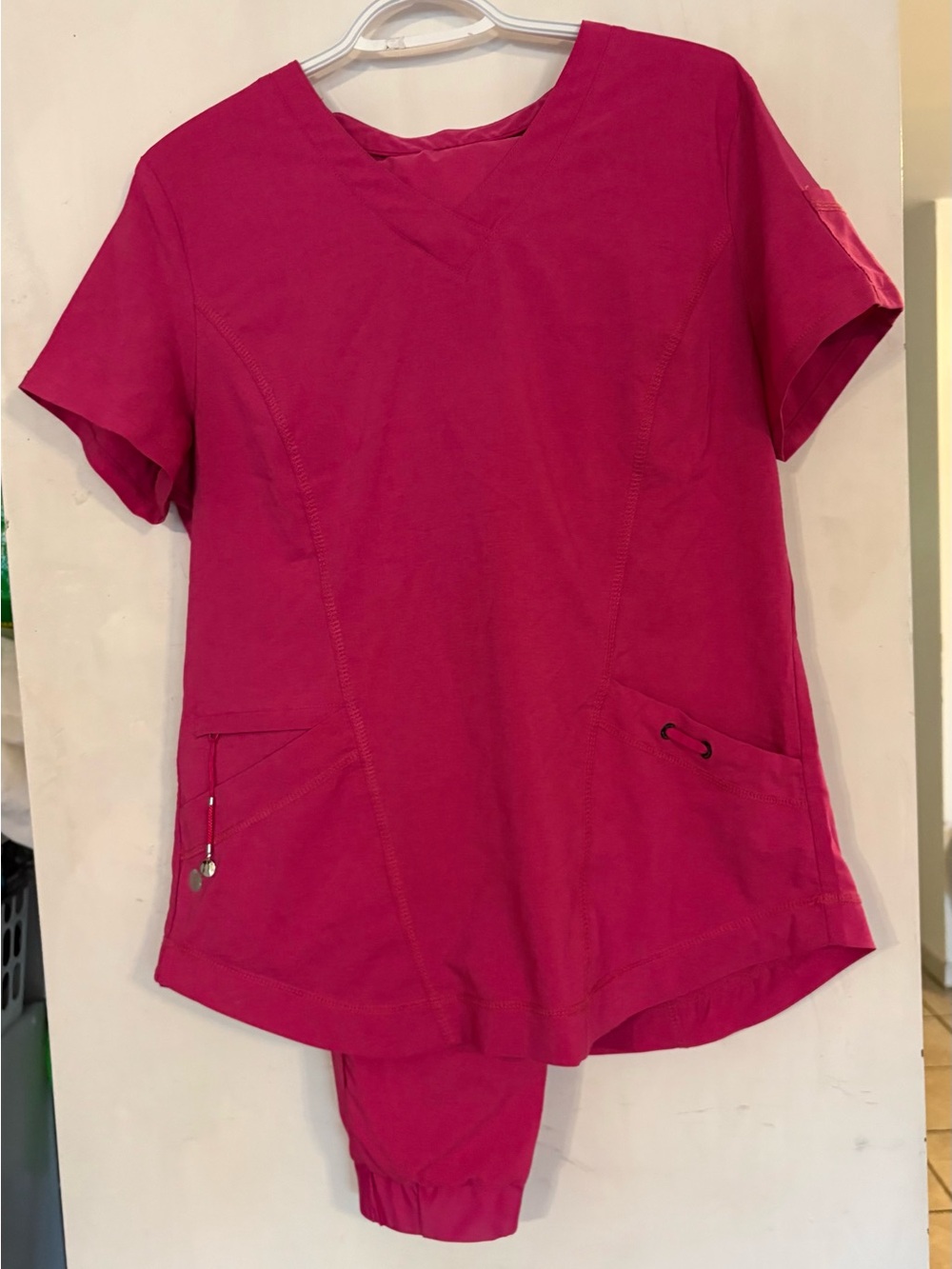 Women's Hot Pink Scrubletics Scrub Set from Marks